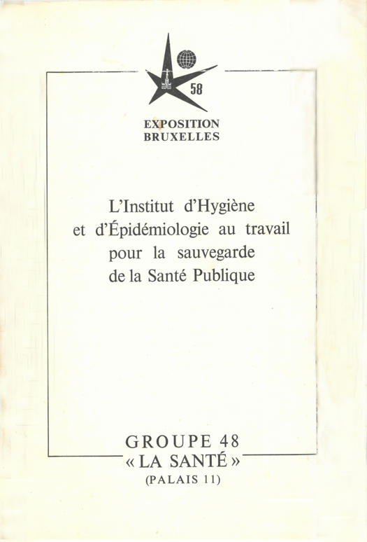IHE info brochure for the World Exhibition of 1958